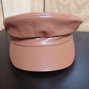Brown baker boy hat